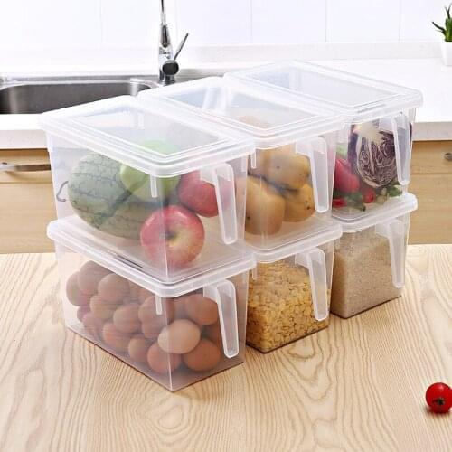 BPA Free Kitchen Transparent Storage Box Grains Beans Storage Sealed Organizer Food Container Refrigerator Storage Boxes