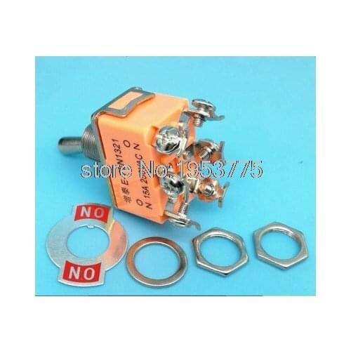 ON-ON DPDT 6 Screw Pin Rocker Type Toggle Switch AC 250V 15A E-TEN1321 2pcs