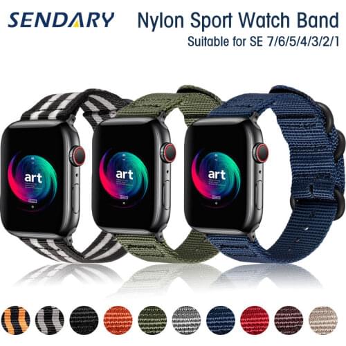 Sport Nylon Watch Band for Apple Watch SE 6/5/4/3/2/1 38MM 42MM Bracelet 40MM 44MM Strap Bands for iWatch Wristband accessories