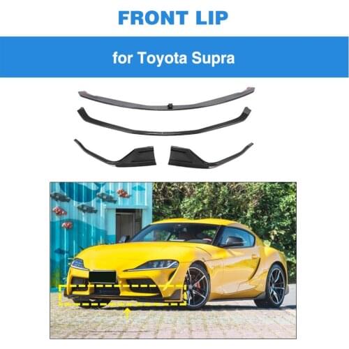Front Bumper Lip Spoiler Splitters Carbon Fiber for Toyota Supra 2019-2020
