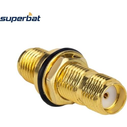 Superbat 5pcs SMA Adapter SMA Jack to SMA Female Bulkhead O-ring Straight RF Adapter