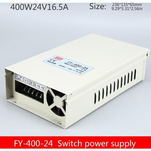 220 rpm 24V16.5A FY-400W-24 rainproof high power waterproof transformer LED light box switching power supply