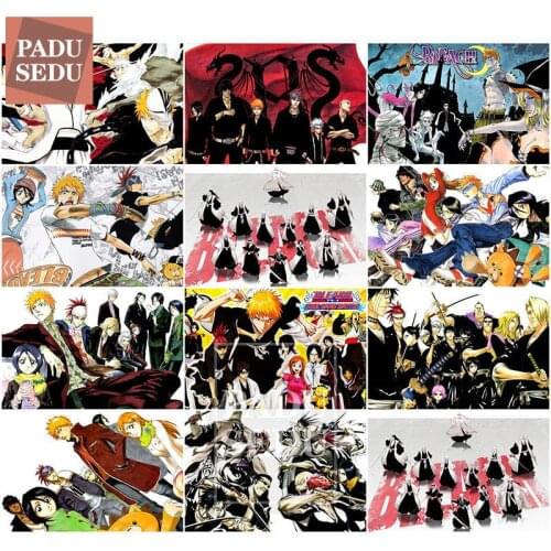 Japanese Anime BLEACH Poster DIY Diamond Painting Cartoon Crystal Full Drill Square Daimond Mosaic Embroidery Decor Bedroom Wall