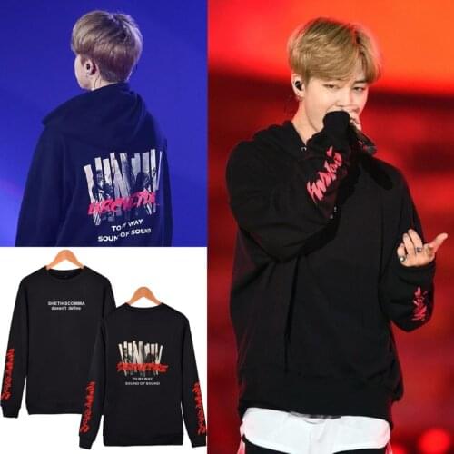 Womens Mens Long Sleeve Sweatshirts Bangtan Boys TATA MANG Hoodies Sweatshirt Bangtan Sudadera Mujer Moletom Damska