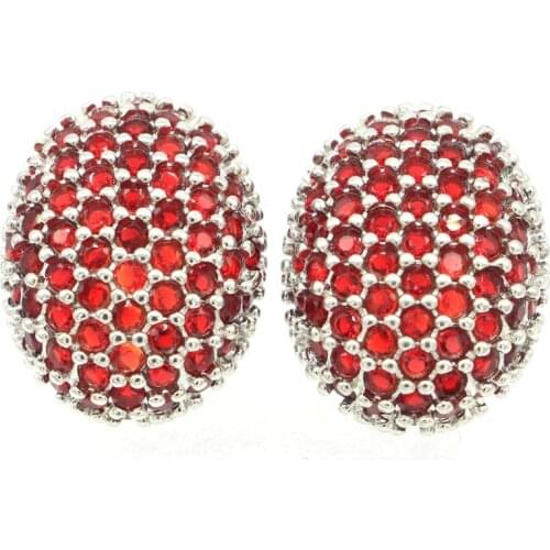 50x14mm Classic 10g Created Deep Blue Sapphire London Blue Topaz CZ For Ladies Dating Silver Earrings Eye Catching