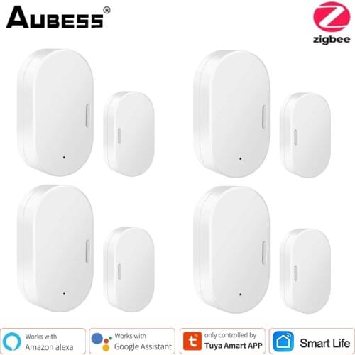 1/5/8/10PCS Zigbee Smart Door Window Sensor,Tuya Smart Life APP Remote-Time Monitor,Home Automation,Alexa Google Home,Anti-theft