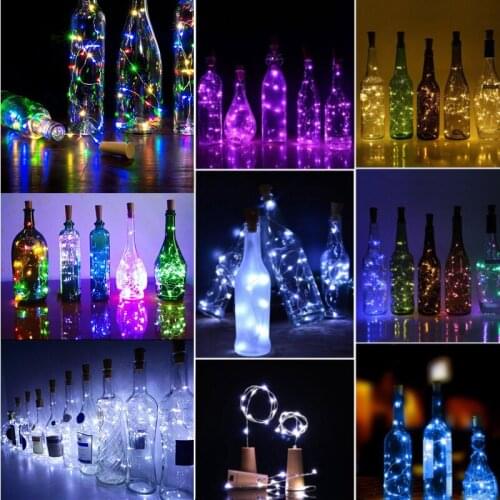 1M 3M LED String Light Fairy Garland Glass Bottle Stopper Lights Home Curtain Birthday Wedding Party Decoration Christmas Lights