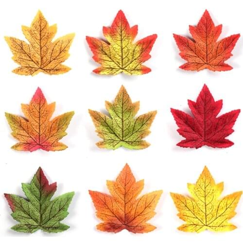 100/10pcs Autumn/Maple Silk Leaves Multi Coloured/Wedding/Decoration Diy Fake Leaves Artificial Maple leaves