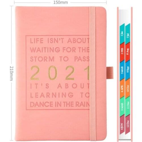 2021 Schedule Book 365 Days Daily Plan 200 Sheets A5 Thick Notebook Student Notebook