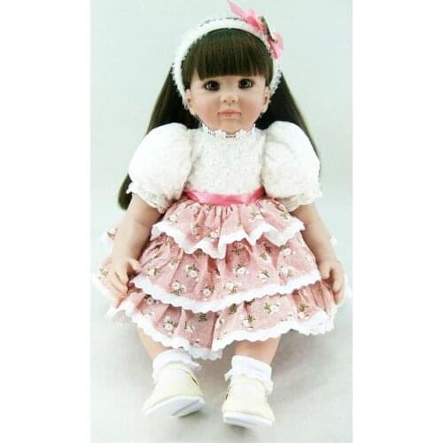 22inch 55cm Lifelike Reborn Baby Doll Girl Soft Silicone Birthday Christmas Toy Gift for Children Smile Princess Doll Playmates