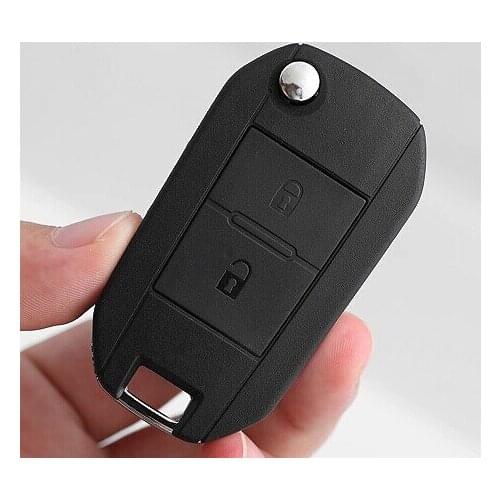 5PCS/Lot 2 Buttons Modified Folding Flip Remote Key shell Case blank For Peugeot 307 with HU83 groove blade