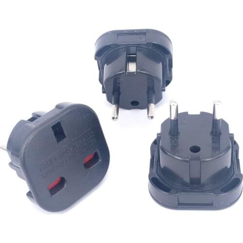 EU Plug Power Adapter British UK To EU Euro Travel Adapter Electrical Plug Converter Charger Socket Outlet