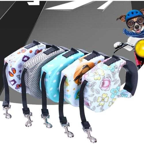 Dogs Pet Accessories Cartoon Retractable Leash Long Dog Roulette Nylon Tape Leash for Small Dogs Puppy Extending Walking Leads