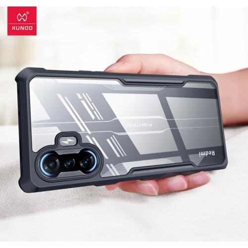 For Redmi K40 Gaming Enhanced Edition Case Shockproof Airbags Transparent Back + Soft TPU Cover for Little POCO F3 GT XUNDD