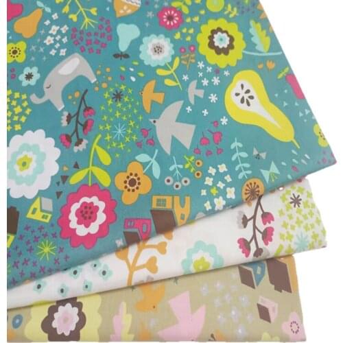 Colorful Fruit Cotton Twill Fabric Cotton Dress Cloth For Hand Bedding Quilt Cotton material