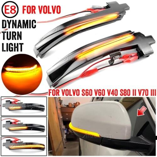 For Volvo V40 CC II V60 S60 2011-2018 S80 V70 III Dynamic LED Rearview Mirror Sequential Turn Signal Indicator Lamp