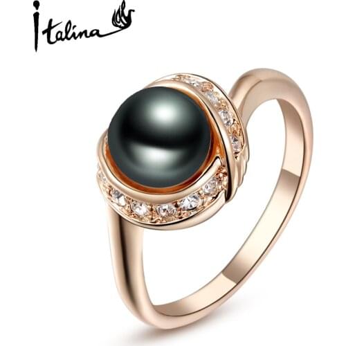 Iutopian Brand Elegant Ring For Women With Top Quality Simulated Pearl Gift For Girlfriend#RG93137