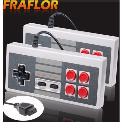 2 PCS 4 Red Button Game Controller for Mini TV Handheld Video Game Console For Joypad Gamepad 9 Pin 8 bit Games Console Pads