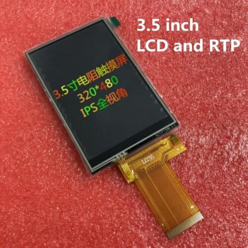 IPS 3.5 inch TFT LCD with Resistance Touch Panel 320X480 high contrast 40PIN socket connector Sunlight Readable MCU SPI RGB
