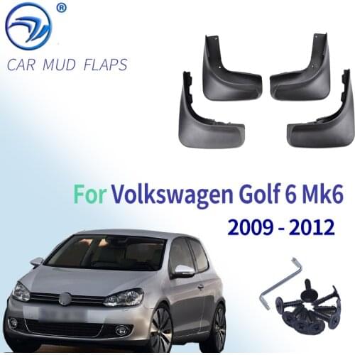 For Volkswagen VW Golf 6 Mk6 2009 2010 2011 2012 Set Molded Mud Flaps Mudflaps Splash Guards Front Rear Mud Flap Mudguards