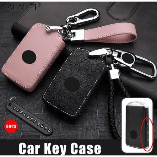 Leather Car Key Cover Case For Mazda 3 Alexa CX-30 CX30 CX5 CX 5 CX-5 CX8 CX9 CX4 2019 2020 Auto Accessories Keychain Keyholder