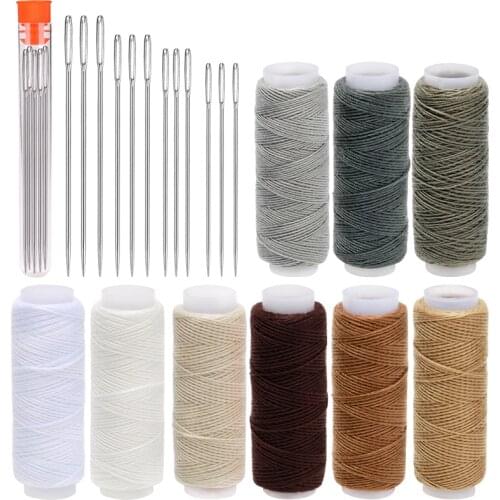 LMDZ 22Pcs 9pcs Sewing Sharp Needles 3pcs Long Sewing Needles Sewing Knitting Thread For Hand Stitching Sewing Kit