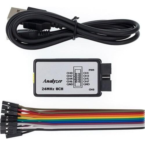 10pcs USB Logic Analyzer 24M 8CH, MCU ARM FPGA DSP debug tool