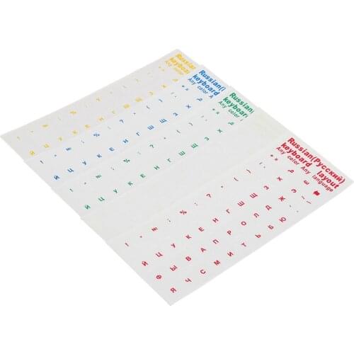 Russian Arabic Transparent Keyboard Stickers for Laptop Letters Keyboard Cover for Notebook PC Dust Protection 2pcs/lot