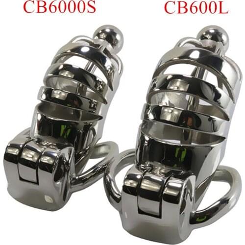 Stainless Steel Male Chastity Device Catheters CB6000L CB6000S Metal Chastity Cage Hollow Penis Sleeve Sex Toys for Men G7-1-227