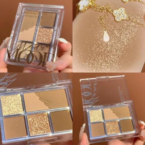 Miss Lara New 6 Colors Makeup Fashion Eyeshadow Palette Matte Eye Shadow Palette Glitter Eyeshadow Palette Make Up Set