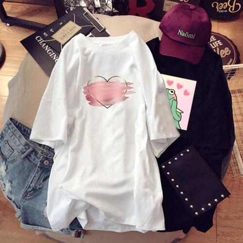 Kawaii Heart Cats Print Women Dress Summer Cute Dress T-shirt Party dresses Casual Kobieta Sukienka Vestidos