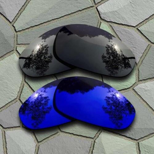 Grey Black&Violet Blue Sunglasses Polarized Replacement Lenses for Oakley Juliet