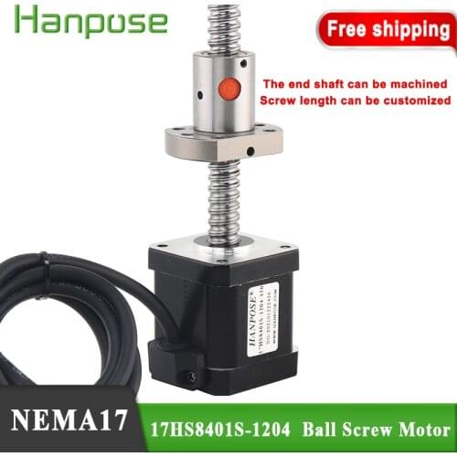 Nema17 Stepper Motor 17HS8401S-SUF1204 1.8A 4-lead L100/200/300mm Nema 17 ballscrew motor for 3D Medical machinery accessories