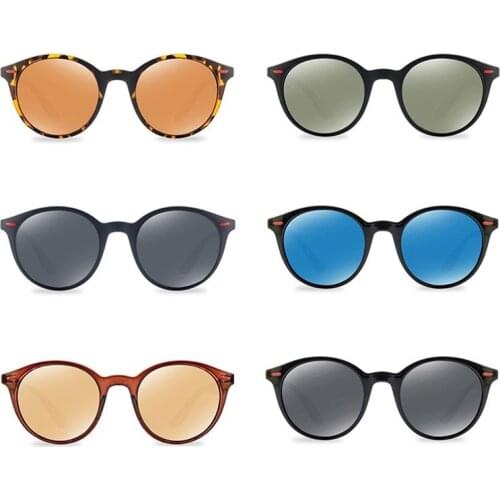 New Polarized Sunglasses Men Women Fashion Round Lens TR90 Frame Brand Designer Driving Sun Glasses UV400 Fishing Sunglasses