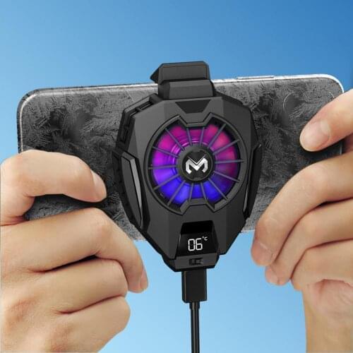 Phone Radiator Digital Display Portable Semiconductor Cooling Fan Mobile Phone Accessories Expansion Card Type Freezer Back Clip