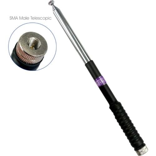 Telescopic Antenna FP10120 SMA Male VHF 136-174MHz for Yaesu VX-3R FT-60R Tonfa Puxing TYT Wouxun Two Way Radio Walkie Talkie