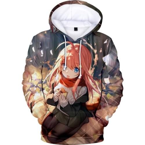 Nakano Miku Boy Girl Clothes Kawaii 3D Manga Hoodies Kids Sweatshirts The Quintessential Quintuplets Hoodie Men Woman Hoody