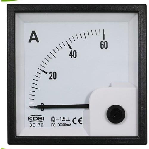 Pointer TYPE DC ammeter BE-72 DC50mV 60A current measuring instrument