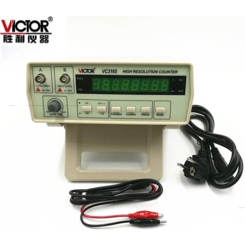 VICTOR VC3165 Precision Counter Frequency Meter Digital Cymometer 0.01Hz-2.4GHz 2Input Channels AC/DC Coupling 8-Digit