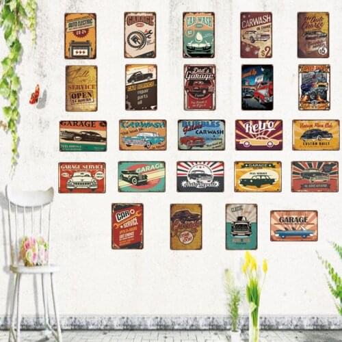 Route Motorcycle Vintage Plaque Painting Metal Wall Garage Bar Home Art Craft Decor Cuadros 30X20CM LA-4563A