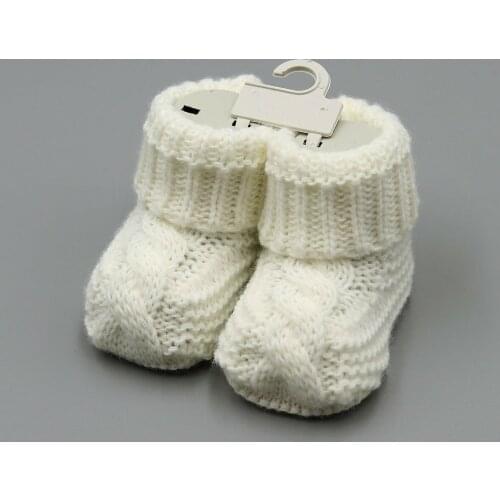 Baby Newborn Knit Booties Shoes Infants Crochet Knit Warm Boots Girls Boys Wool Snow Crib Shoes Winter Booties New