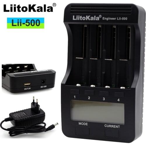 Liitokala Lii-500 LCD 3.7V 18650 18350 18500 16340 17500 25500 10440 14500 26650 1.2V AA AAA NiMH lithium battery Charger