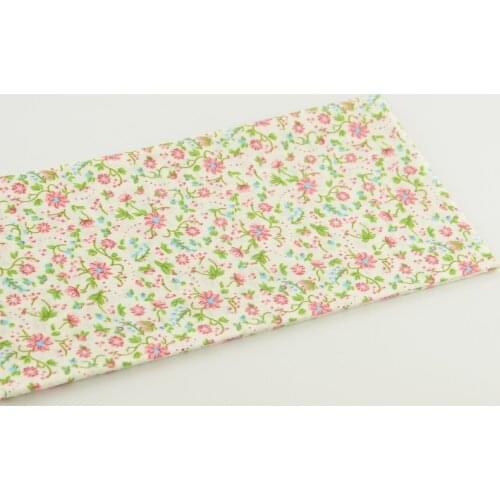 1 piece pink floral and leaves designs 50cmx50cm cotton fabric pre-cut fat quarter quilting tida sewing lining toys home textile