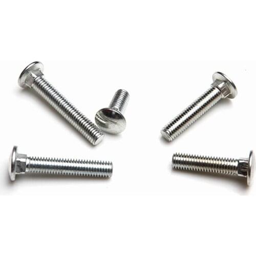 2pcs M8 stainless steel Home improvement machinery carriage screw nail square neck bolt shelf bridge screws 35~50mm length