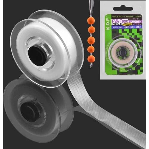 2Pcs PVA Tape Carp Fishing Feeder Water Dissolve 10mm X 20m Quick Dissolve Carp Boilies bait Leader rigs Fishing Tackle