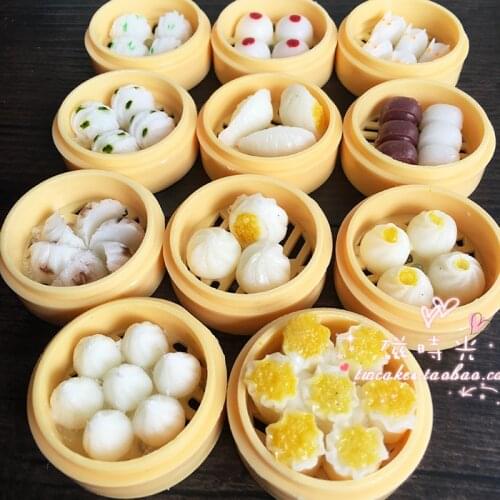 4PCS/LOT Mini Food Cantonese Dim Sum Blyth Dollhouse Miniatures Food for 1/6 BJD Doll House Play Toys DIY accessories for barbie