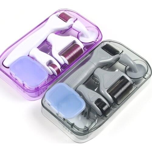 6in1 Derma Roller For Narrow Area Eye Face Body Skin Beauty Dermaroller With 4 Titanium Needle Heads derma roller system