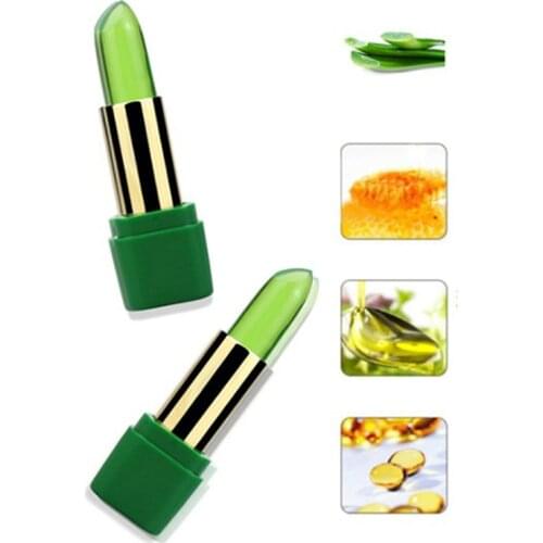 99% ALOE VERA Magic Lipstick Gloss Color Mood Changing Long Lasting Moisturizing Lipstick Anti Aging Lips Care