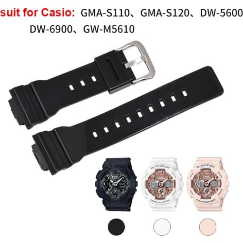 Watches Accessories Band for Casio G-shock Series gma-s110/gma-s120/DW-5600/DW-6900/GW-M5610 PU Watch Strap
