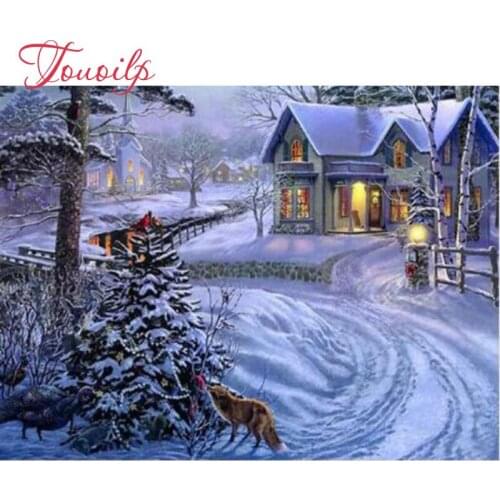 5D DIY Snow scene wolf house Diamond Painting Cross Stitch,men, Home Decor Embroidery painting Full Diamond Mosaic stickers,gift